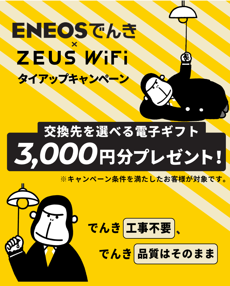 ENEOSでんき・ZEUS WiFi タイアップキャンペーン